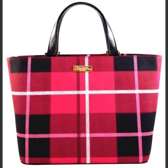 kate spade Handbags - Kate Spade Juno Grant Street Pink Plaid Purse